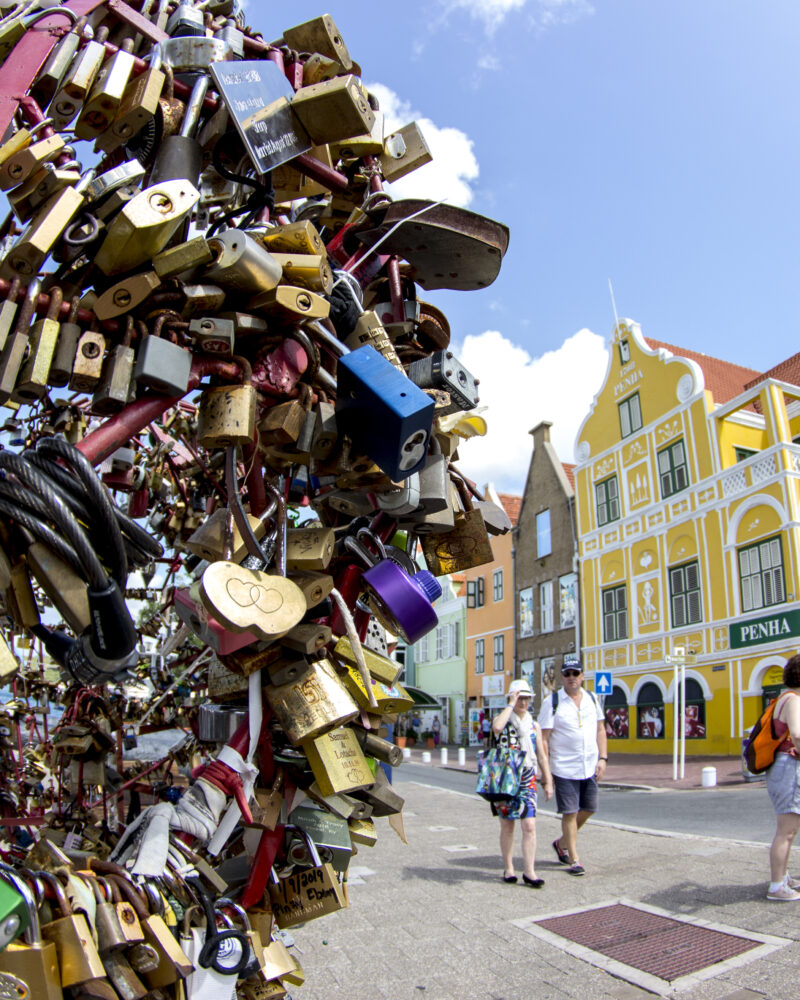 locks in the heart of Punda Curacao